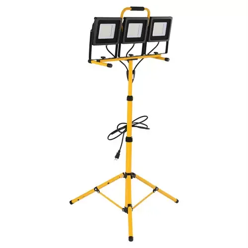 3 Adjustable Head LED Work Light with 40.16-75.6 inches Adjustable and Foldable Tripod Stand